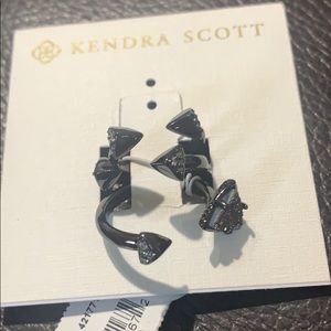 Kendra Scott Rings Brennan Gunmetal, set of 3